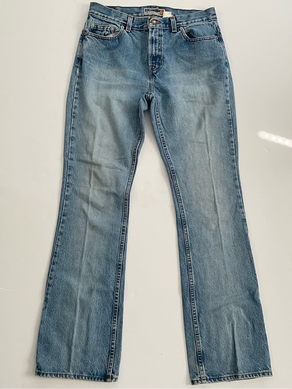 Vtg Y2K Old Navy Just Below Waist Bootcut Jeans 8L Light Wash Denim